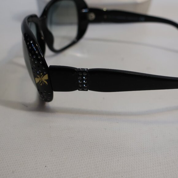 Womens Swarovski Audrey Black Plastic Rhinestone Design Sunglasses main image 3